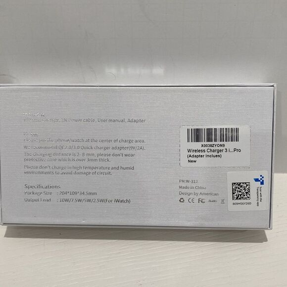 RTOPS 3 In 1 Portable Magnetic Wireless Charger IPhone Apple Watch AirPods White - Picture 10 of 14